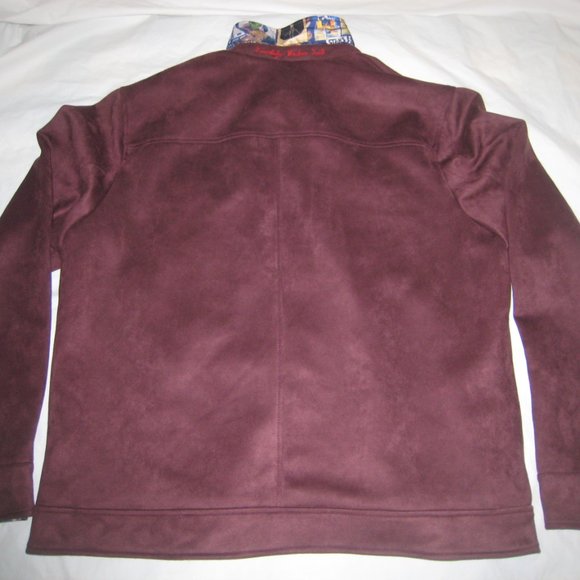 ROBERT GRAHAM Vegan Suede Trucker Jacket Men’s Size 2XL Mahogany RGF23R77 - Picture 9 of 11